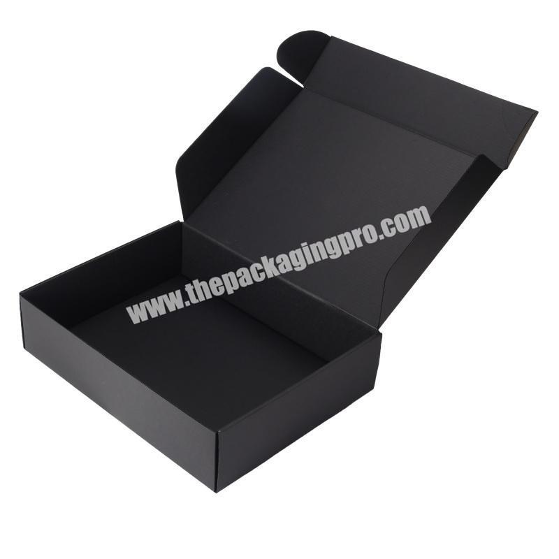 Customized logo printing perfume paper packaging box black shipping corrugated cardboard mailer box for emballage carton