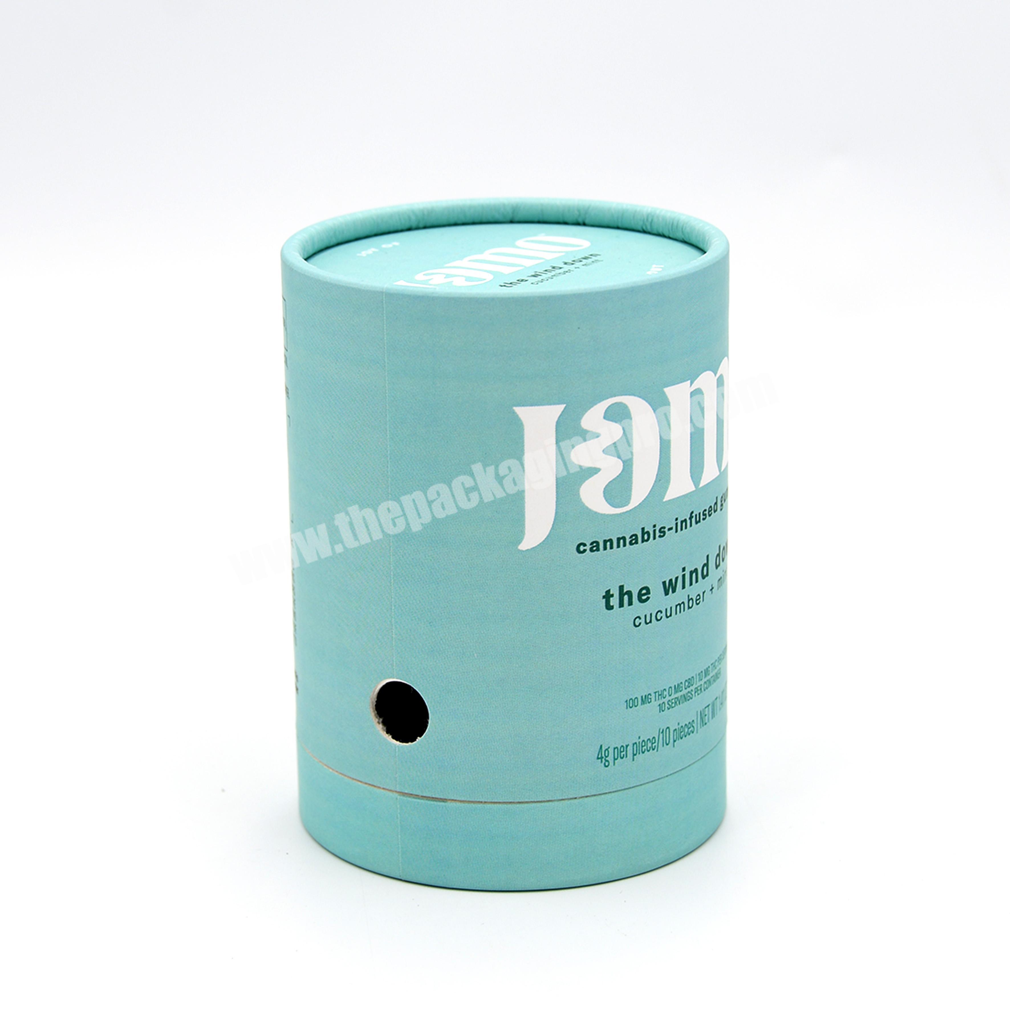 Custom logo round cosmetic  paper tube packaging for essence oil bottle