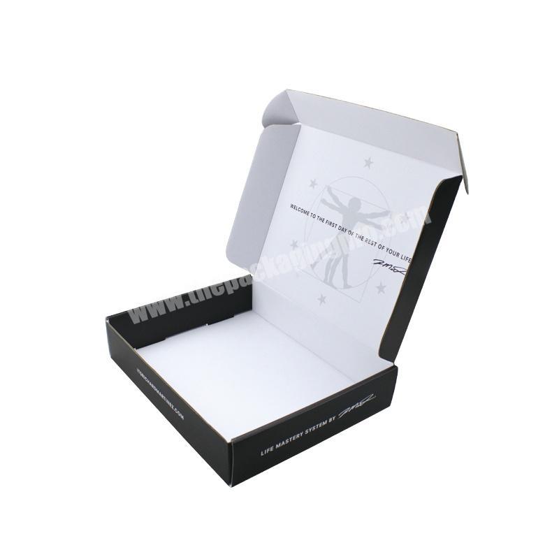 Custom logo white black pink kraft corrugated cardboard gift package jewelry packaging paper shipping box