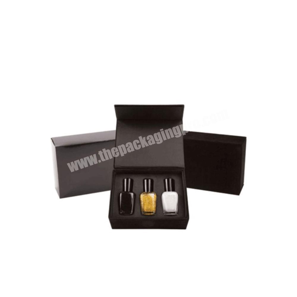 Custom luxury black cardboard nailpolish gift box