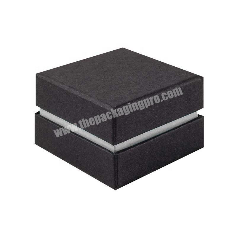 Custom luxury rigid shoulder big black gift belt packaging box with lid