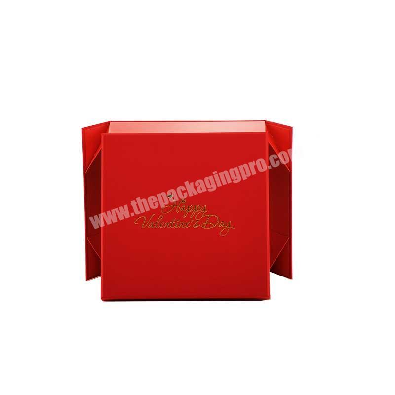 Custom medium Valentine present packaging red lift lid gift packing boxes