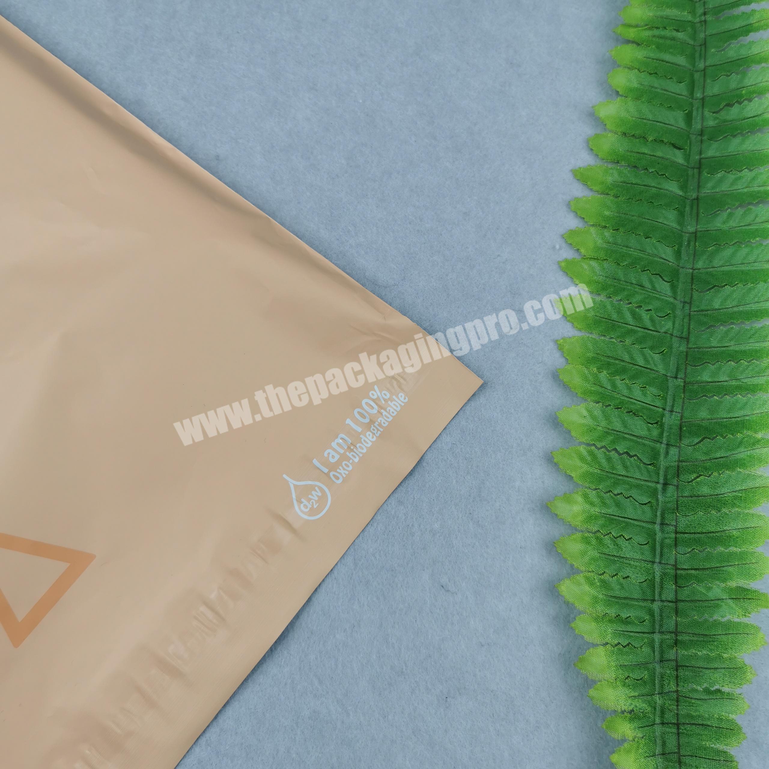 Custom nude biodegradable compostable eco friendly apparel packaging shipping supplies poly mailer mailing bag envelope