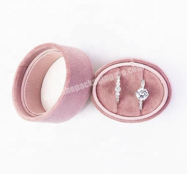 Custom oval velvet engagement ring box,earring gift packaging box, jewelry packaging box with logo
