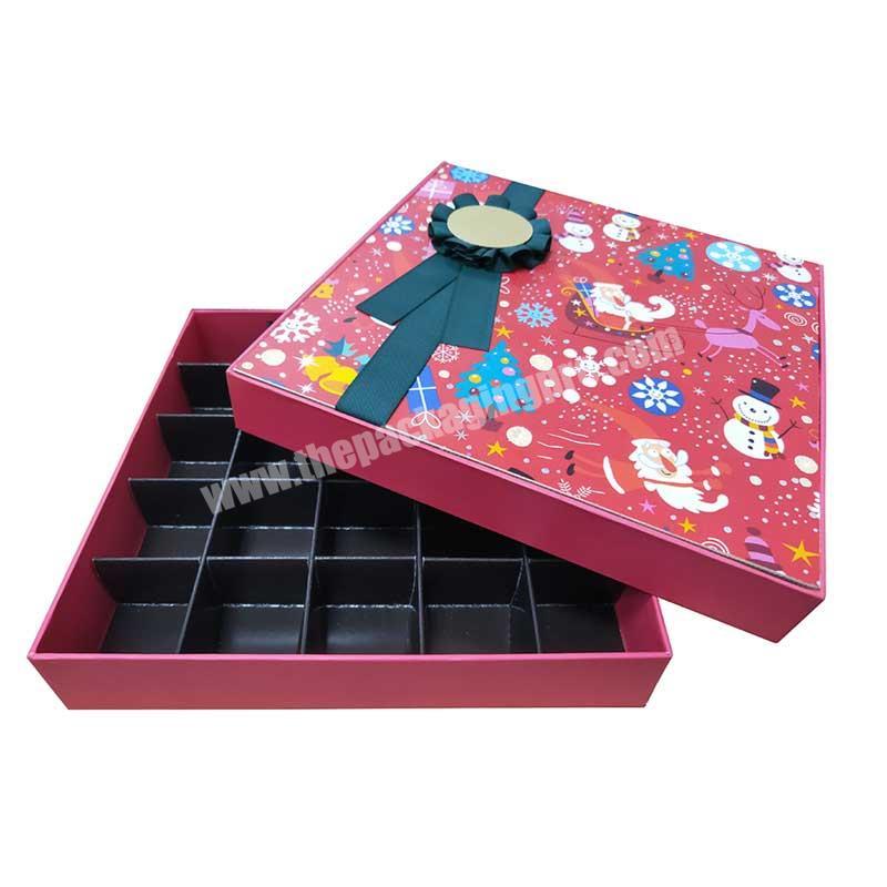 Custom paper Christmas candy chocolate packaging gift box