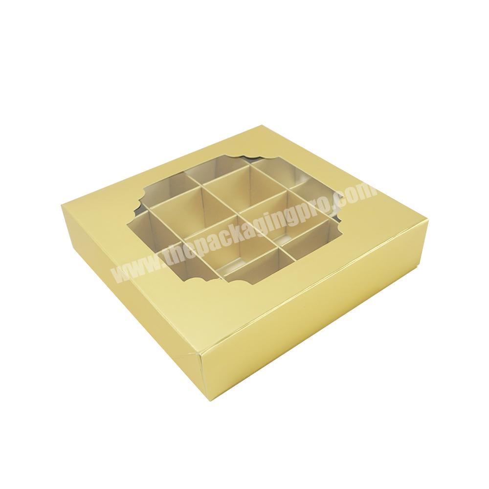 Custom paper matte gold stand indian sweet candy chocolate boxes