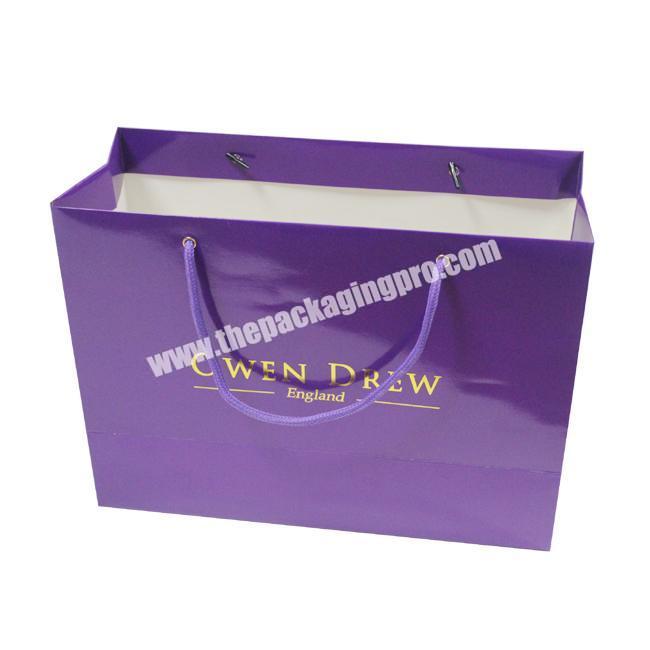 Custom print logo jewelry luxury shopping gift coated paper bags wholesale manufacturers packaging with your own logo