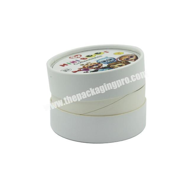 Custom printed round gift small custom logo round paper packaging candle wholesale cylinder packaging box with lid
