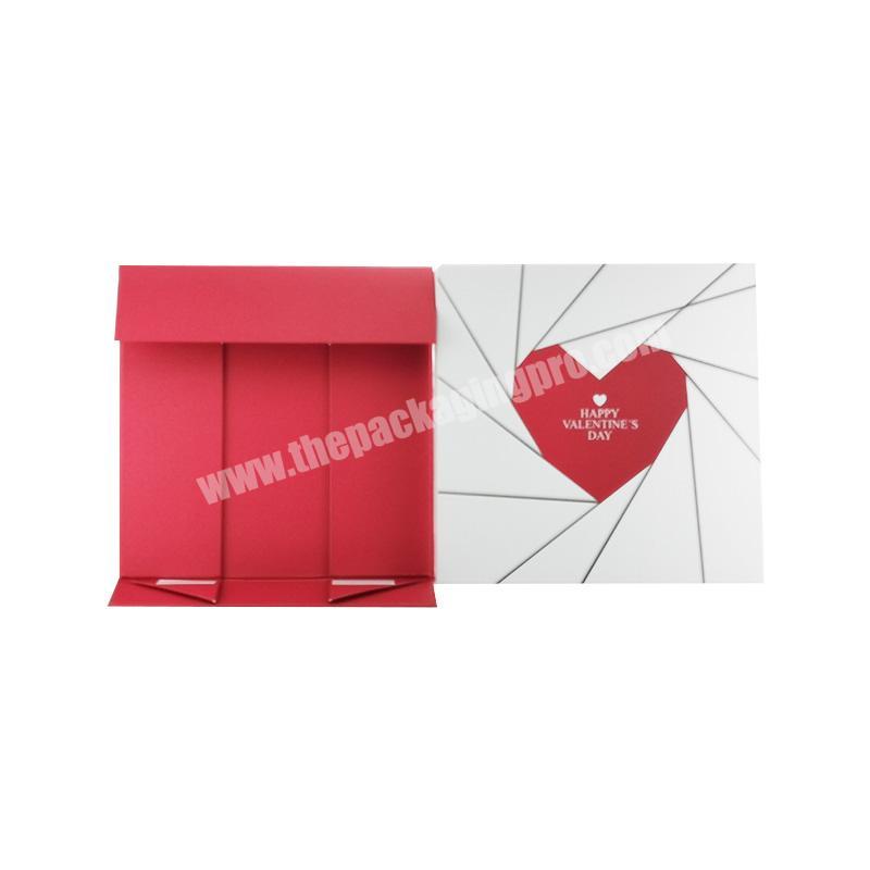 Custom printing logo luxury large foldable gift packaging hamper box