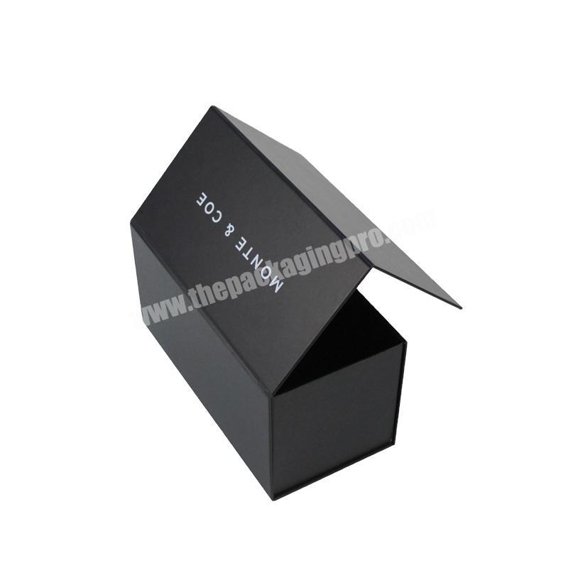 Custom printing logo rigid cardboard luxury flap open magnetic clothing folding packaging gift box shoe foldable paper box