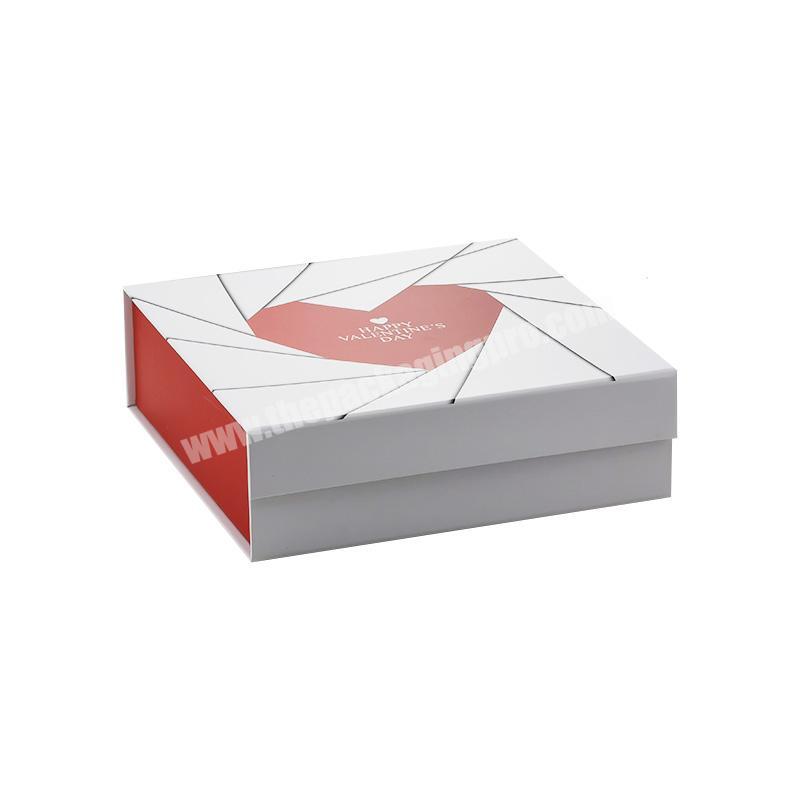 Custom printing silk scarf apparel retail packaging magnetic closure gift box