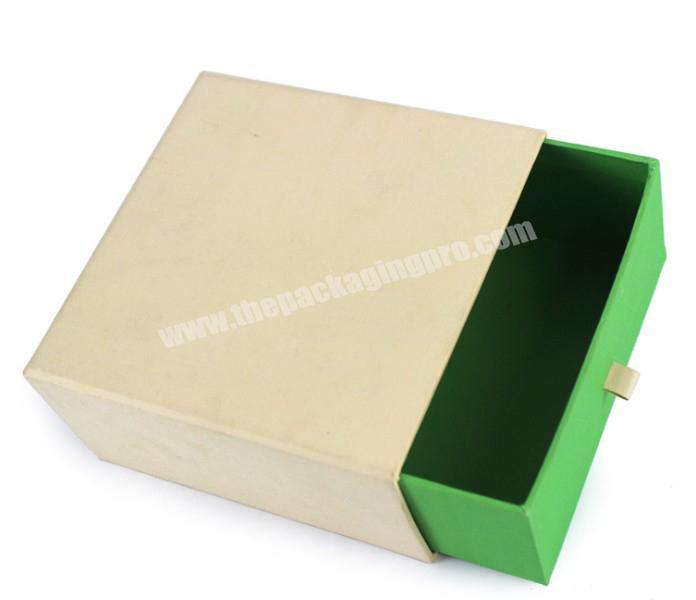 Custom recycle cardboard drawer pull out brown kraft paper bracelet jewelry packaging gift box