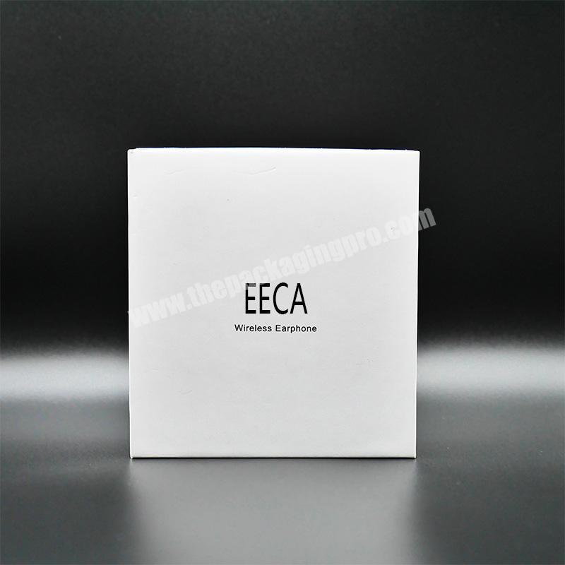 Custom small white drawer bluetooth earphone paper packing box cardboard earphone storage packaging box mould with foam insert factory