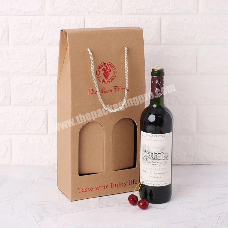 Custom wine paper bag Recyclable wine bag kraft paper high quality kraft paper bag For Wine