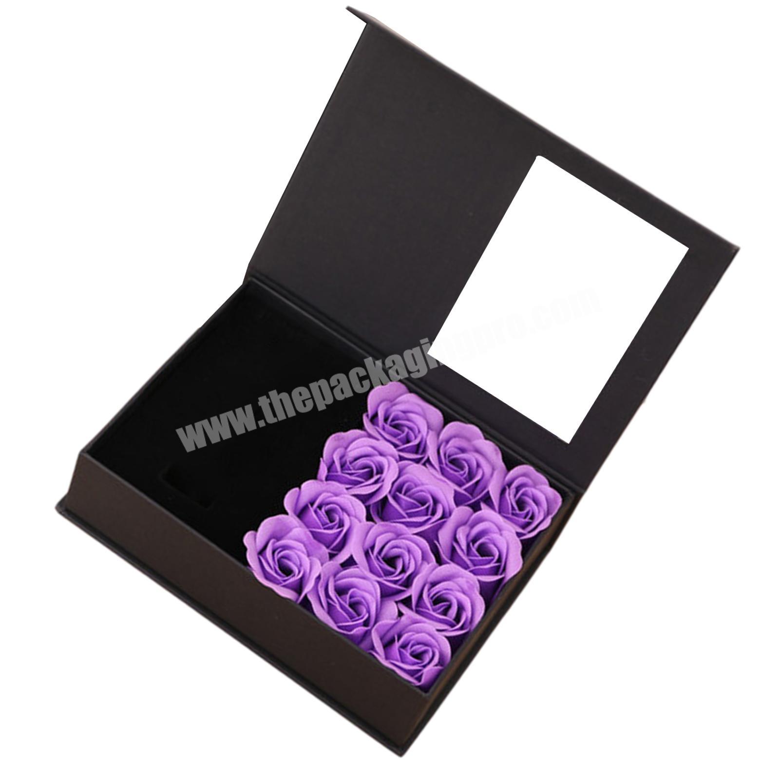 Cardboard Little Cylinder Coloured Heart Shape Jewel Packaging Boxes Transparent Blue Paper For Headband With Pvc Window
