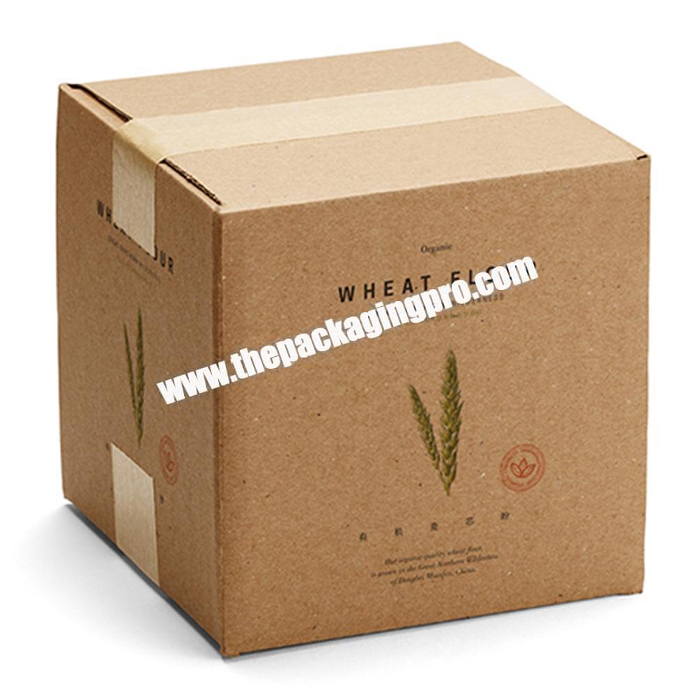Custom Logo Printed Brown Eco Friendly Corrugated Cardboard Paper Packaging Shipping Carton Box