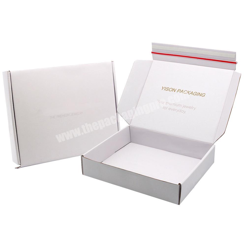 Customised Self Sealing White Custom Caixa De Envio White Cardboard Mailing Parcel Boxes