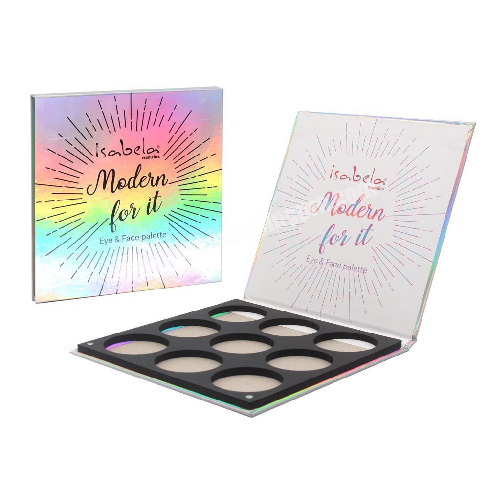 Customizable 9 Color Shimmer Rainbow Eyeshadow Palette