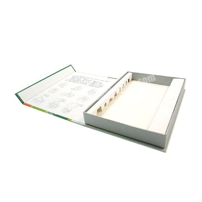 Customizable logo printing book box cardboard magnetic gift perfume packaging carton