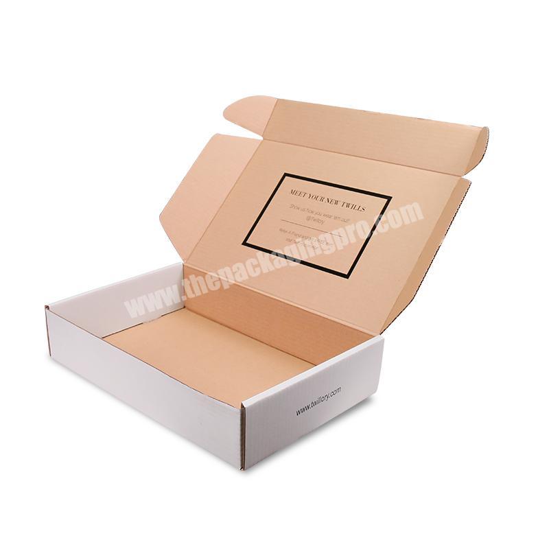 Custom Logo Corrugated Kraft Mailing Shipping Clothes Underwear Packaging Paper Women Crop Top Lingerie Boxes