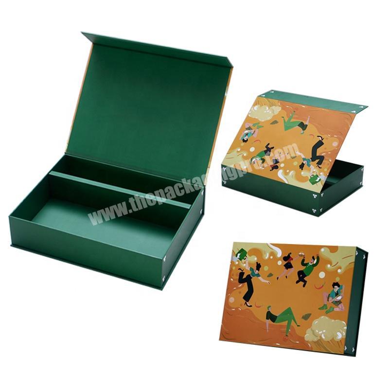 Customize Magnetic Closure Luxury Gift Cardboard Paper Box with isolation layer For Chocolate