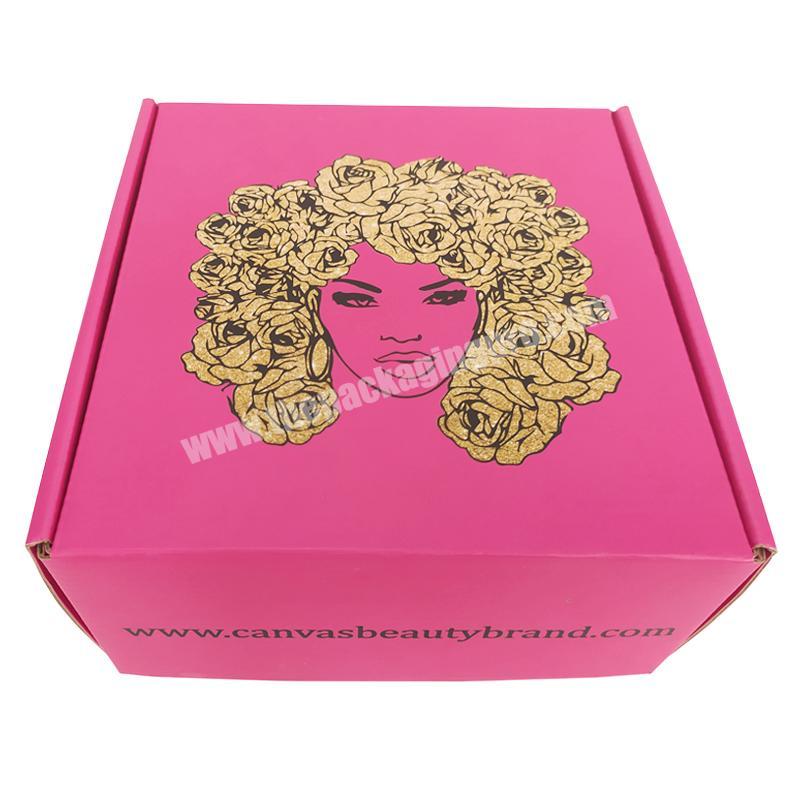 Customize golden supplier mailer reasonable price kraft colour hair packaging corrugated cardboard postal shipping boxes