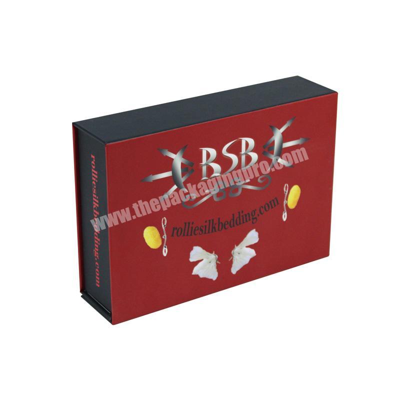 Customized Black Card Paper Folding Magnetic Gift Box With Spot UV Logo