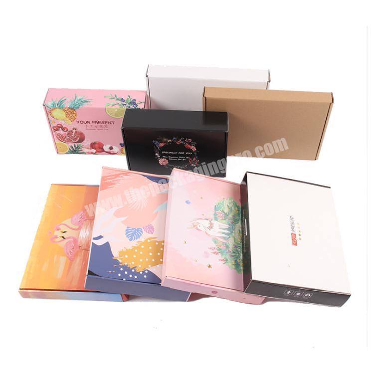 Customized CMYK Color Box Apparel Packaging Printed Kraft Paper apparel packaging supplies