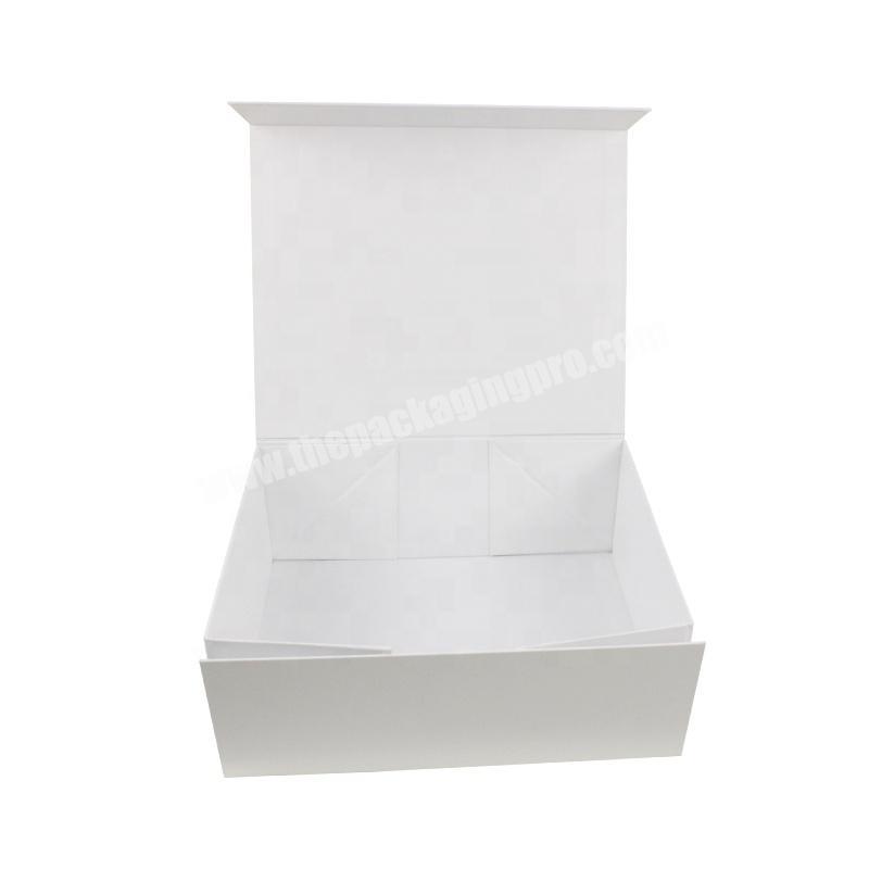 Customized Collapse Box Gift Magnet Cardboard Magnetic Foldable Boxes White Mystery Folding Gift Box For Clothes