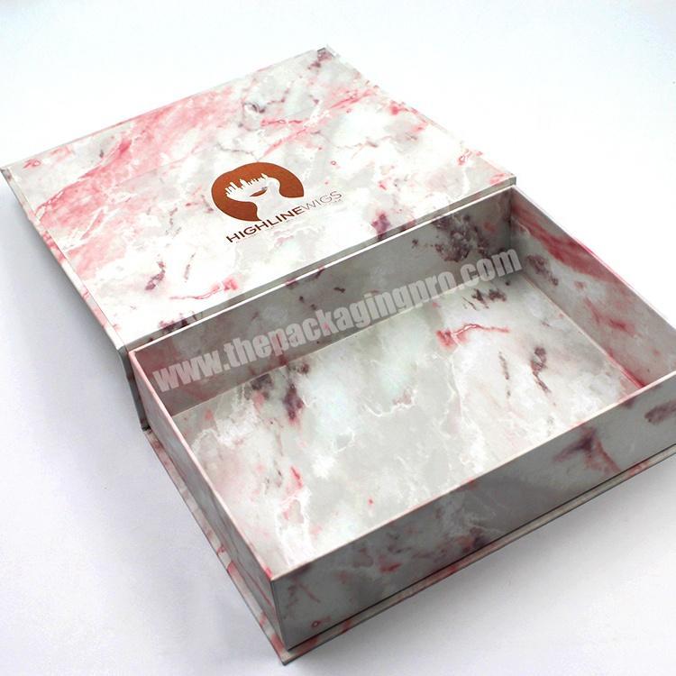 Customized Design Fashion Full Color Gold Foil Luxury Paper Box For Wig Paperboard Boxes Cosmetic Packaging
