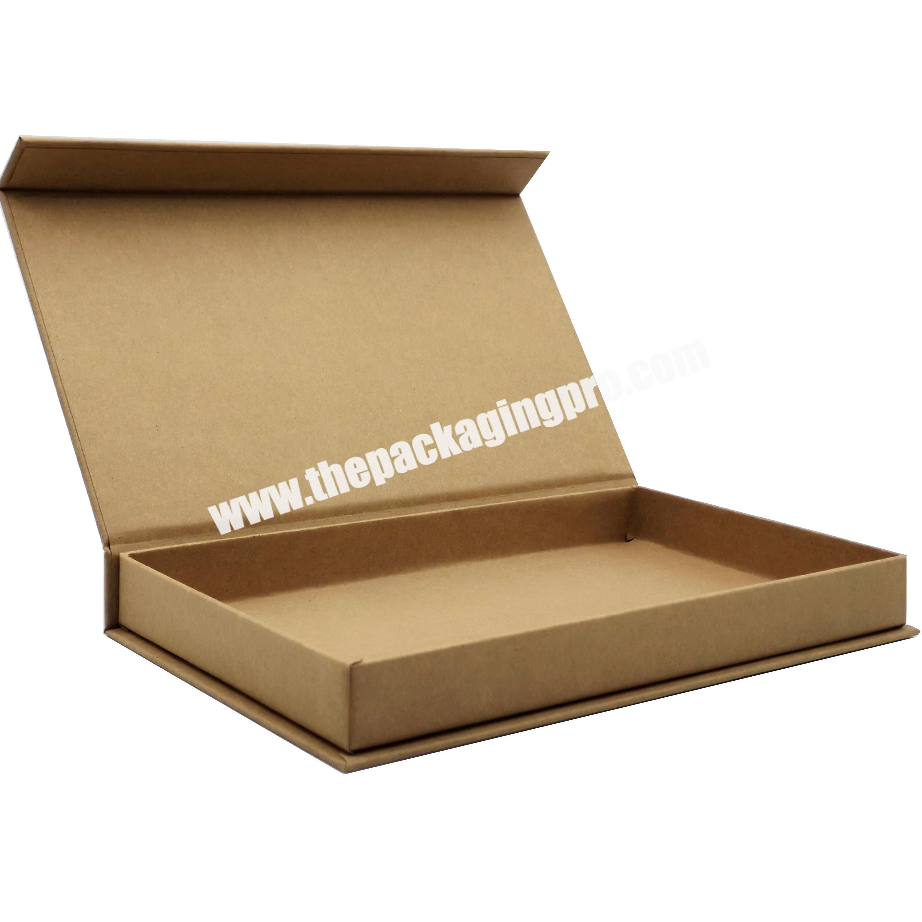 Customized Eco Friendly Kraft Cardbourd Paper Packaging Magnet Book Shaped Rigid Gift Box