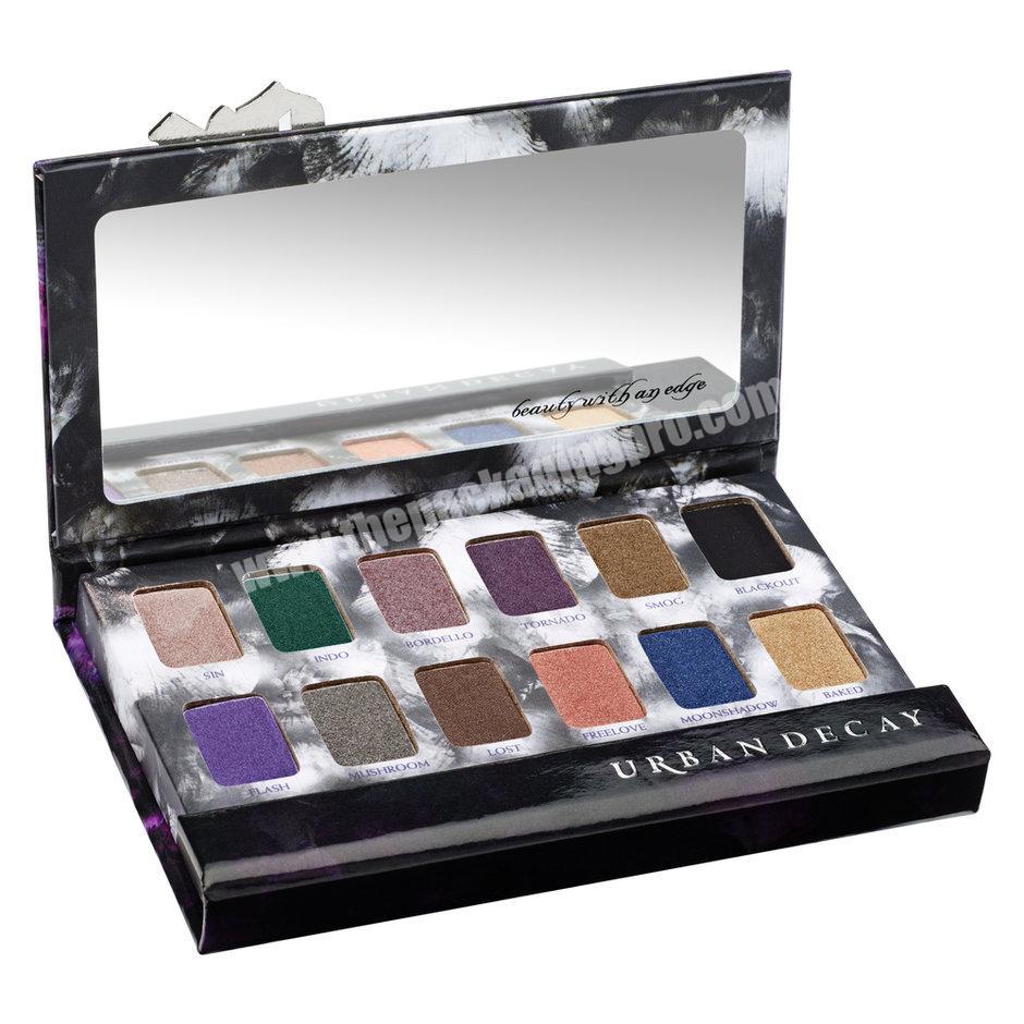 Customized Empty EyeShadow Box, Custom Mirror Eyeshadow Palette Packaging Boxes With Logo