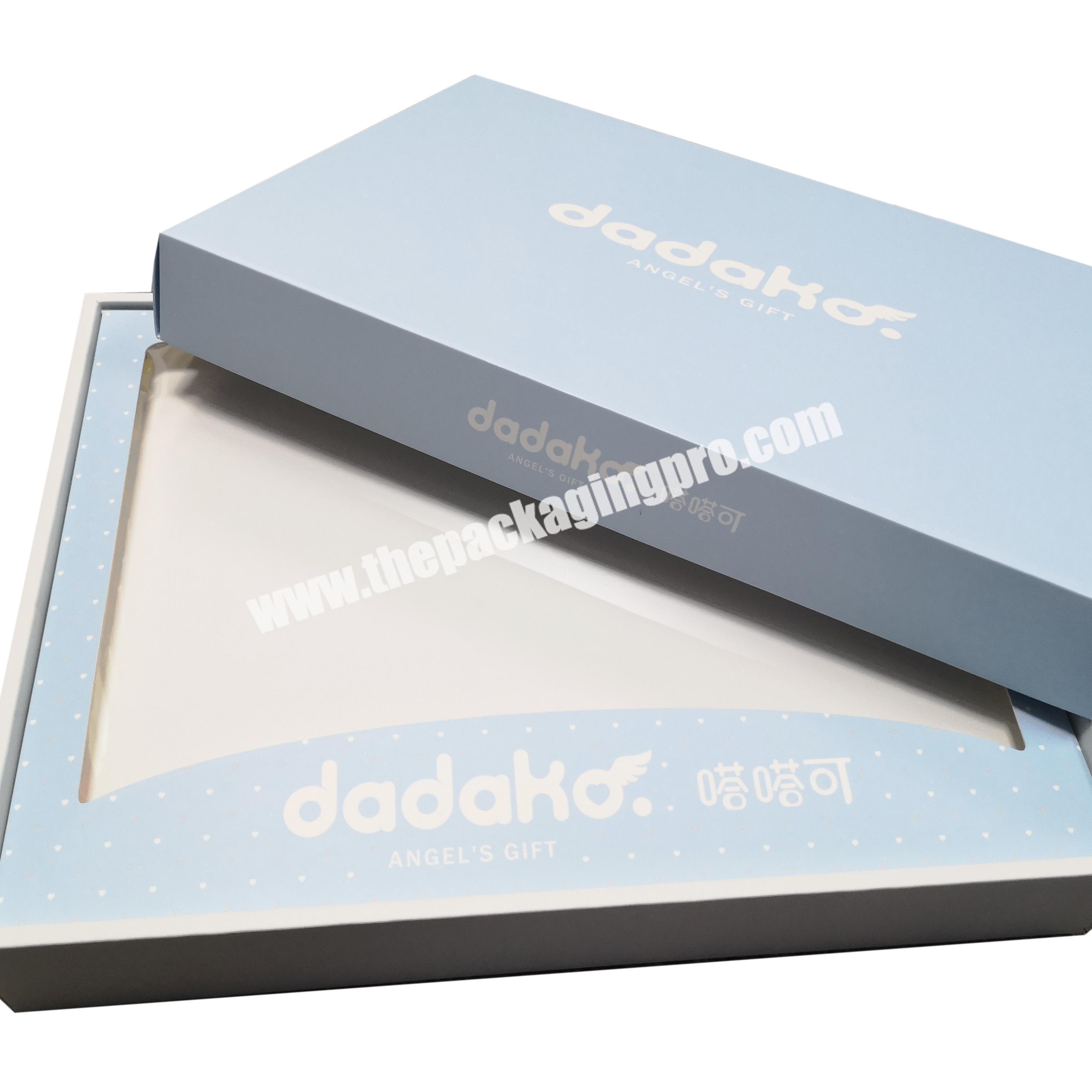 Customized Grey Board Magnetic Blue Luxury Folding Rigid Gift Packaging Box