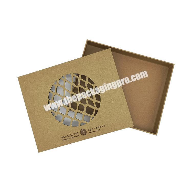 Customized Kraft Paper Fiber Board Eco Friendly Packaging Removable Lid Rigid Gift Boxes