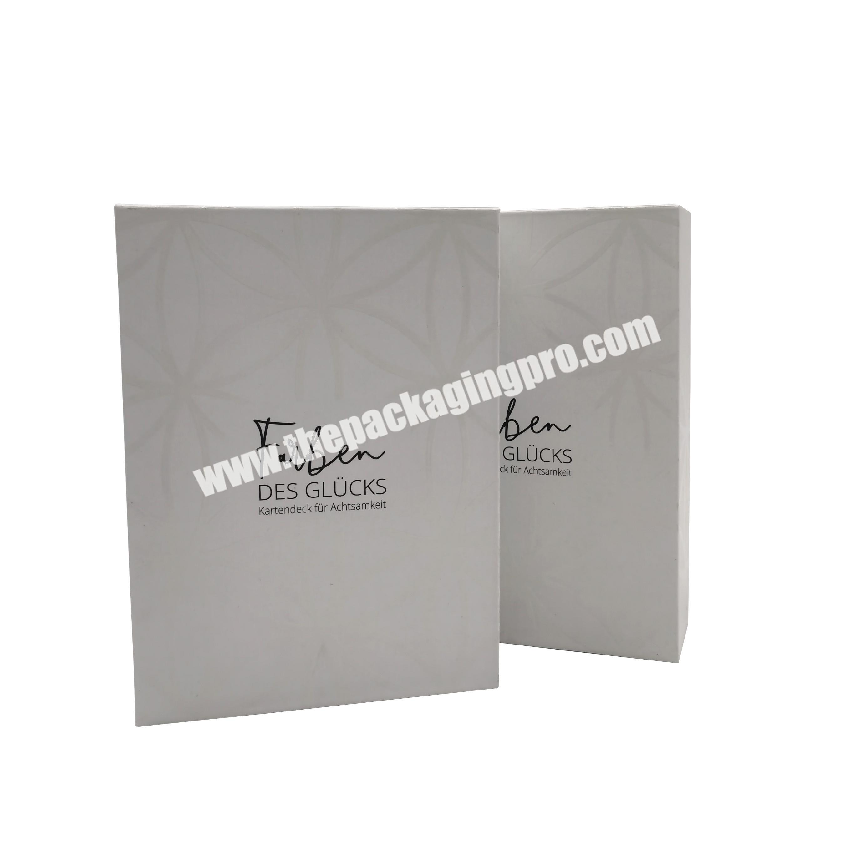 Customized Logo Luxury High Quality Packaging White Lid And Base Rigid Gift Boxes