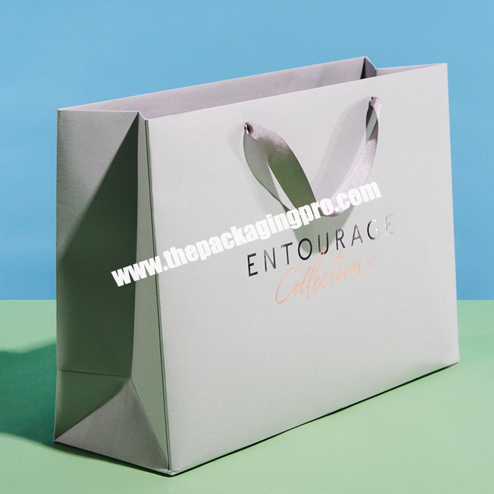 Customized Logo Printed Eco White Coated Paper Clothing Jewelry Packaging Gift Shopping Bag