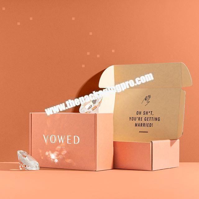 Customized Logo Printed Corrugated Paper Underwear Packaging Mailer Gift Box For Women Lingerie