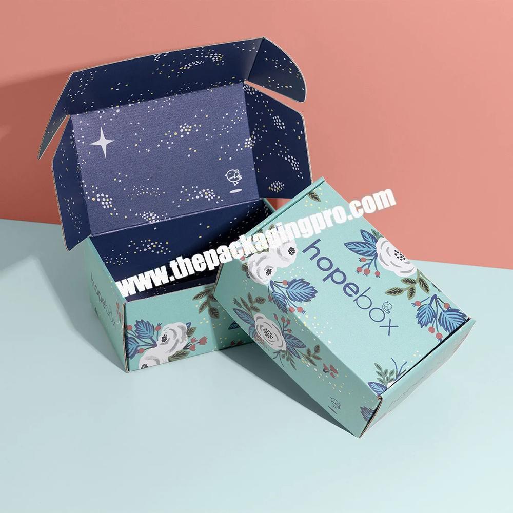 Custom Printed Corrugated Paper Garment Clothes Packaging Mailer Gift Box With Private Logo