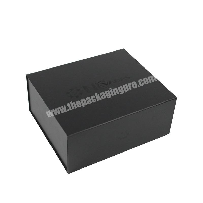 Customized Luxury Black Color Printing UV Sport UV Paper Magnetic Folding Box