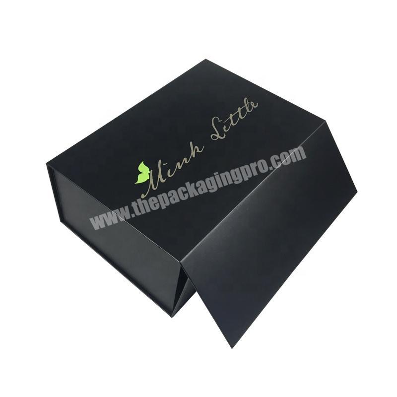 Customized Magnet Closure Folding Box Black Anti Scratch Lamination Package