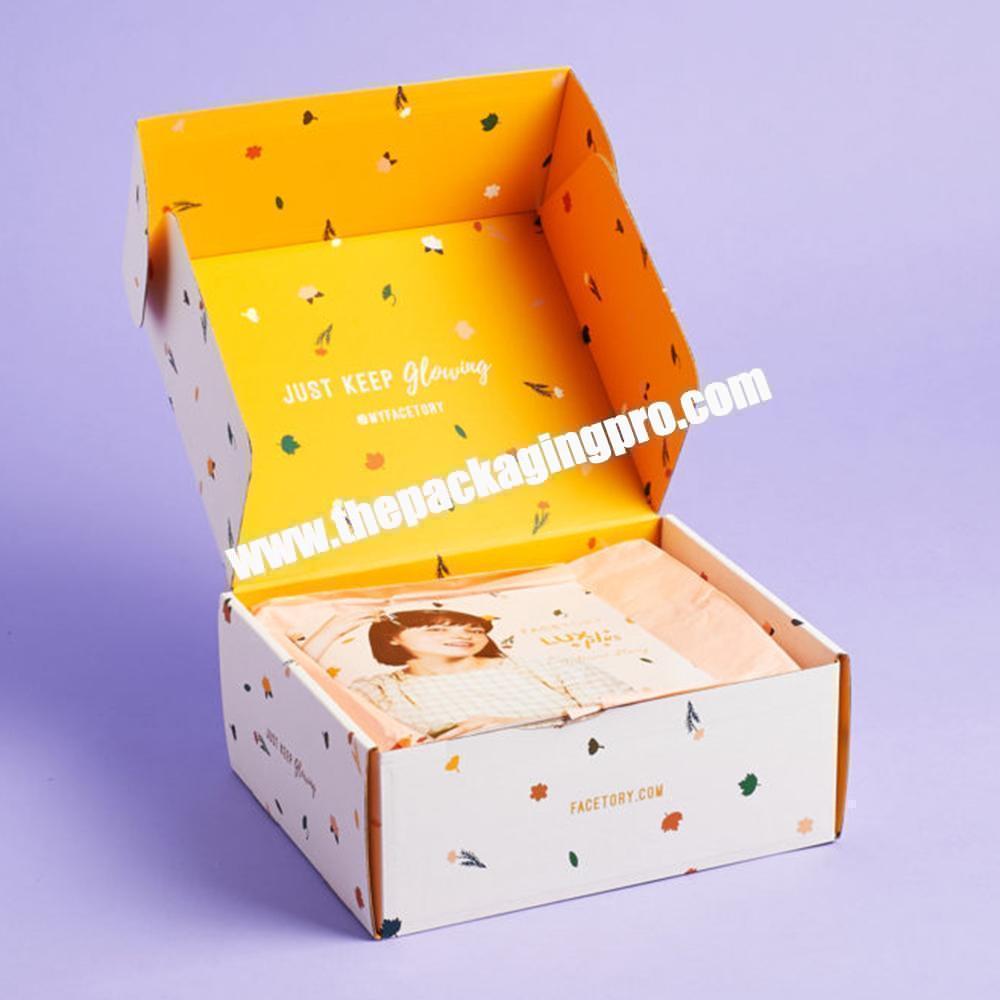 Custom Printed White Corrugated Paper Makeup Cosmetic Packaging Shipping Mailer Box