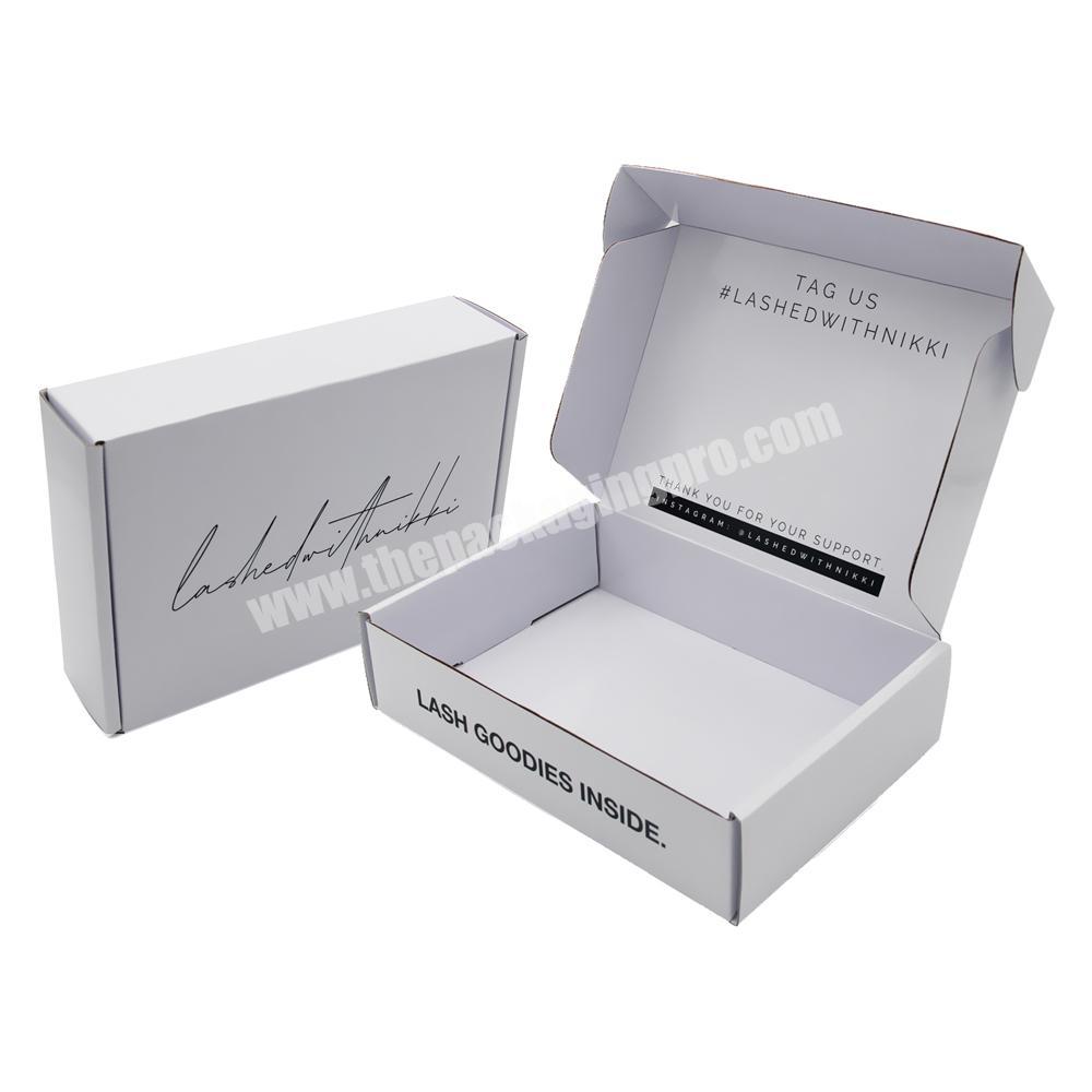 Customized Plain White Shipping Boxes Custom Logo White Postage Boxes