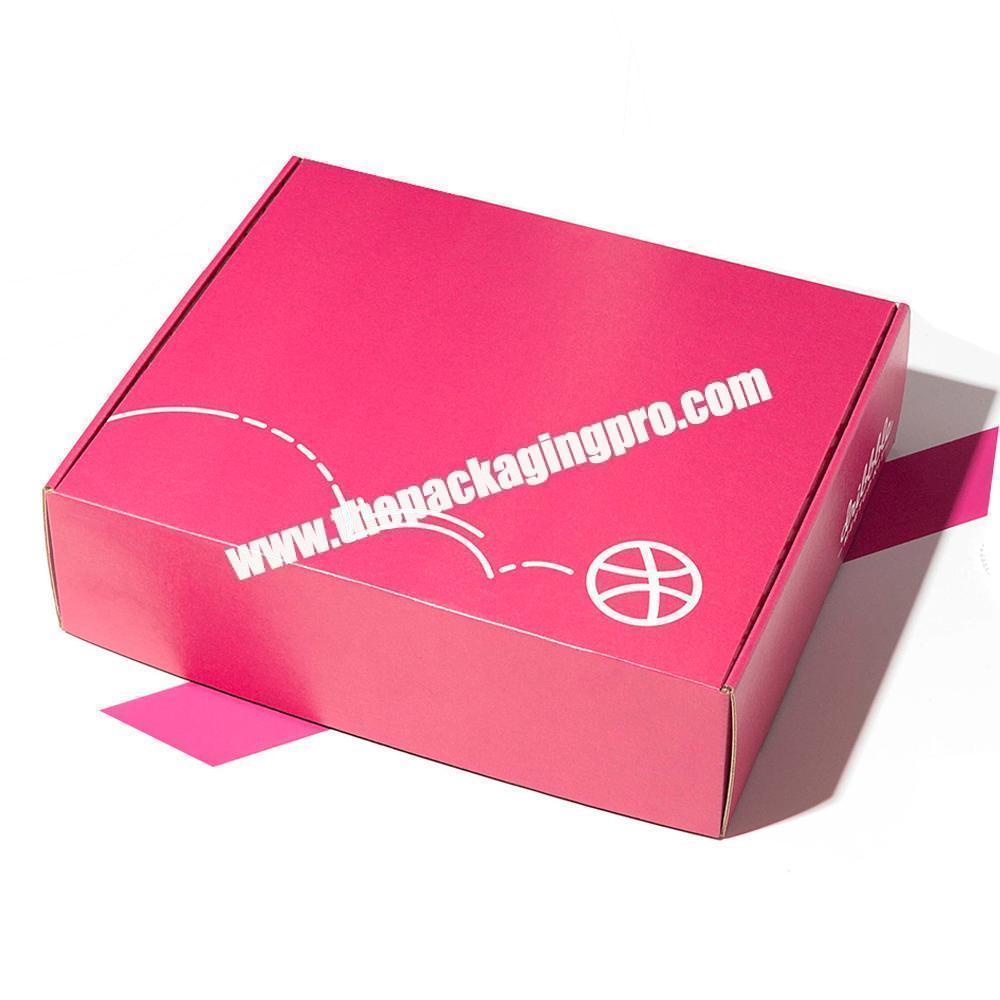 Custom Free Sample Printed Pink Corrugated Cosmetic Beauty Packaging Paper Shipping Mailer Box