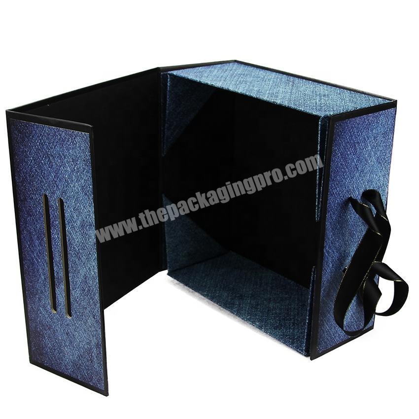 personalize Wholesale High quality luxury cardboard folding magnetic custom packaging paper folding shoe box  Foldable kraft paper handles