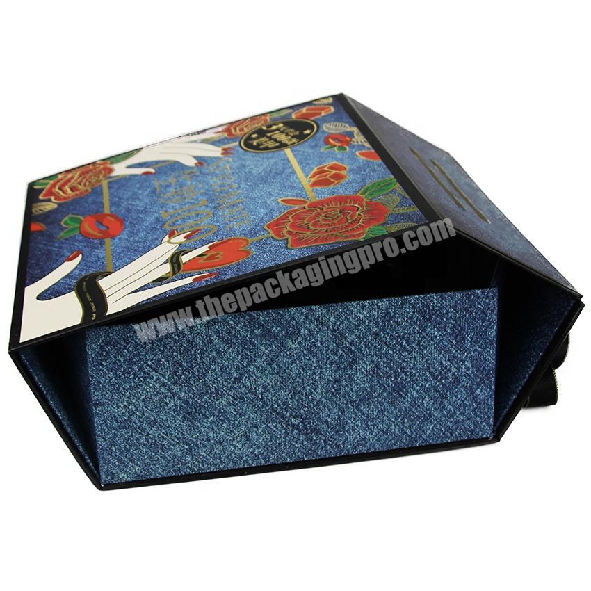 Wholesale High quality luxury cardboard folding magnetic custom packaging paper folding shoe box  Foldable kraft paper handles wholesaler