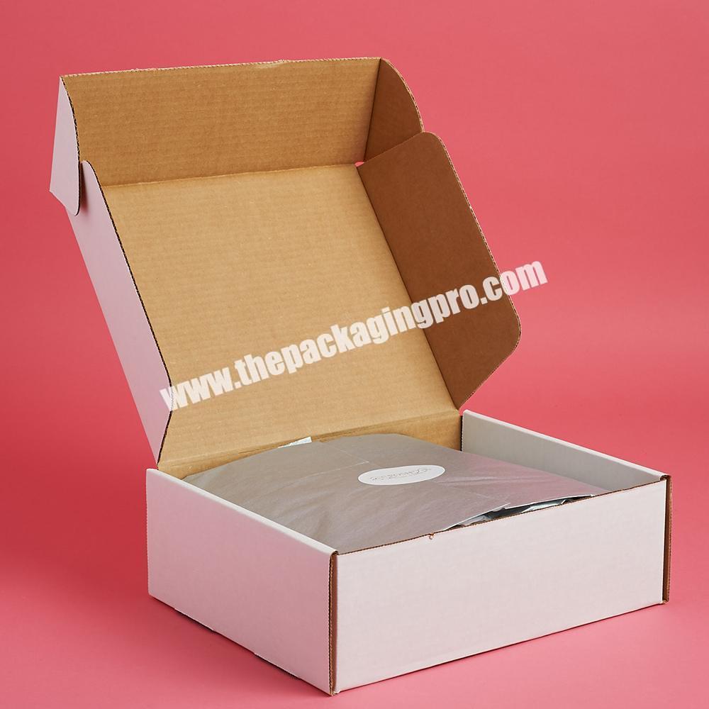 Customized White Corrugated Paper Craft Glass Bottle Packaging Tuck Top Mailing Shipping Box