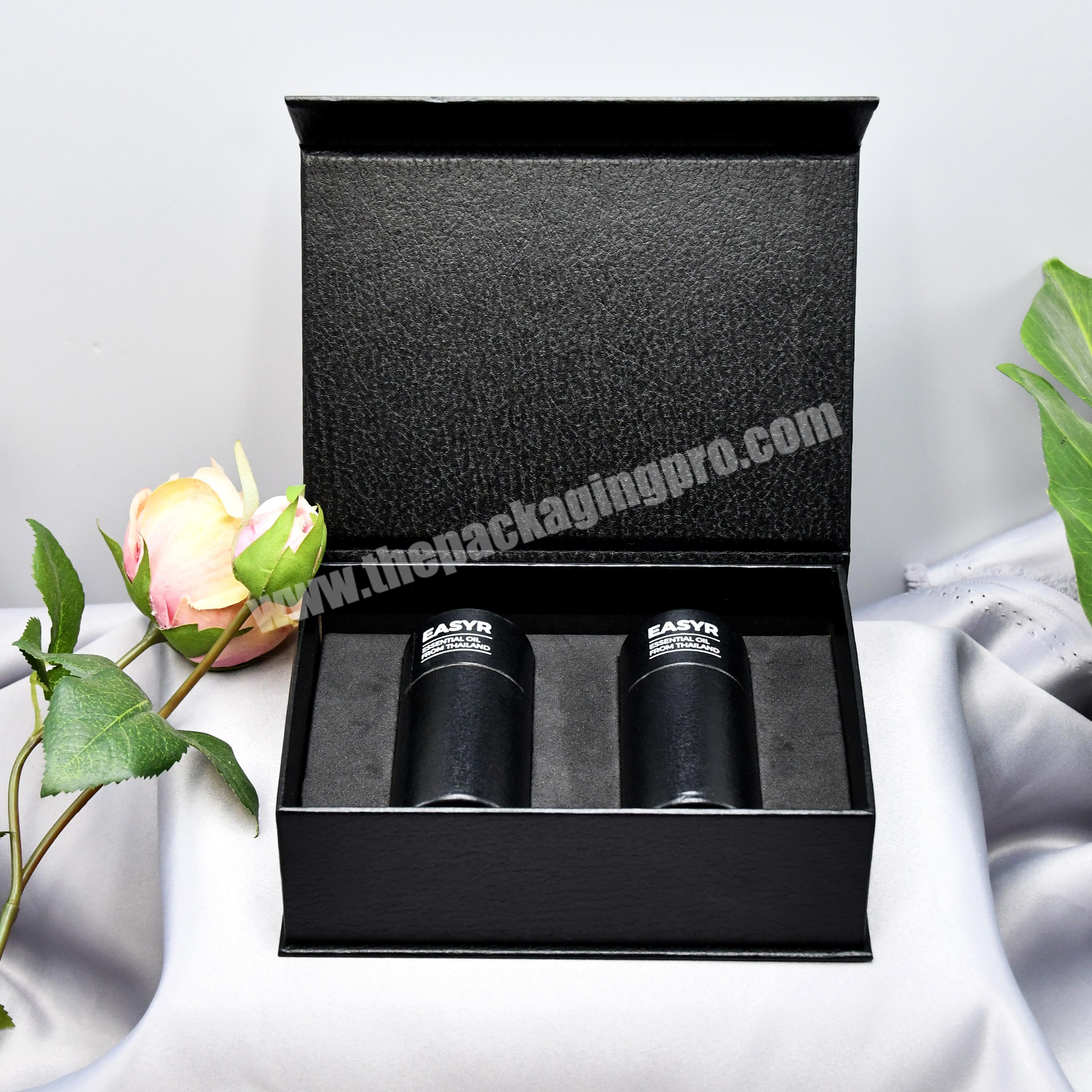 Customized cardboard beauty product cosmetic box magnetic packaging luxury perfume essential oil paper gift box with EVA insert