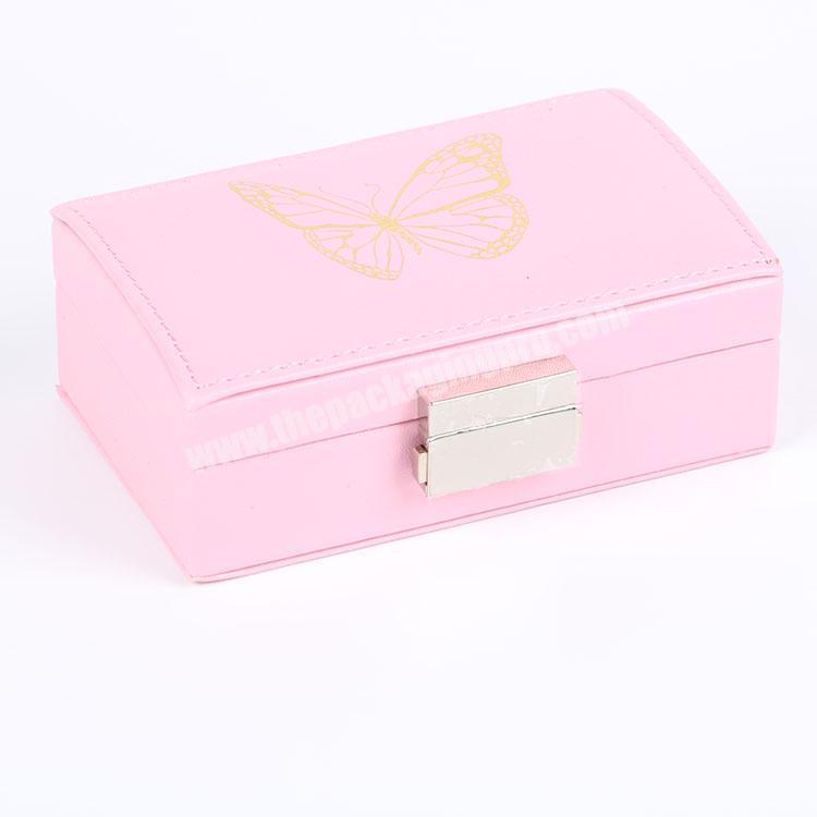 Customized logo packaging jewelry gift boxes wooden jewelry box mini jewelry storage box