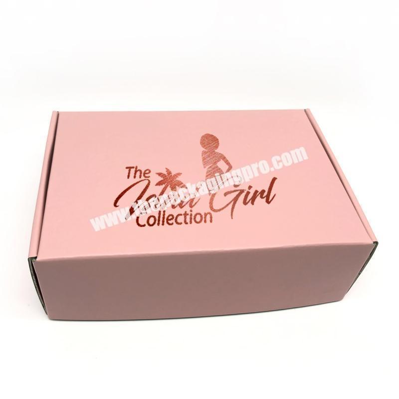 Rose Gold Skincare Packaging Box Corrugated Cosmetic Makeup Mailer Shipping Packaging Box with Logo Suppliers Custom Luxury
