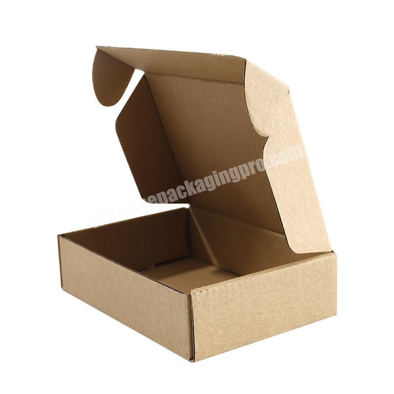 Customized size rigid plain kraft color corrugated packaging box craft mailing box for express goods packing